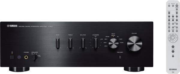 Gerät von vorne mit Fernbedienung